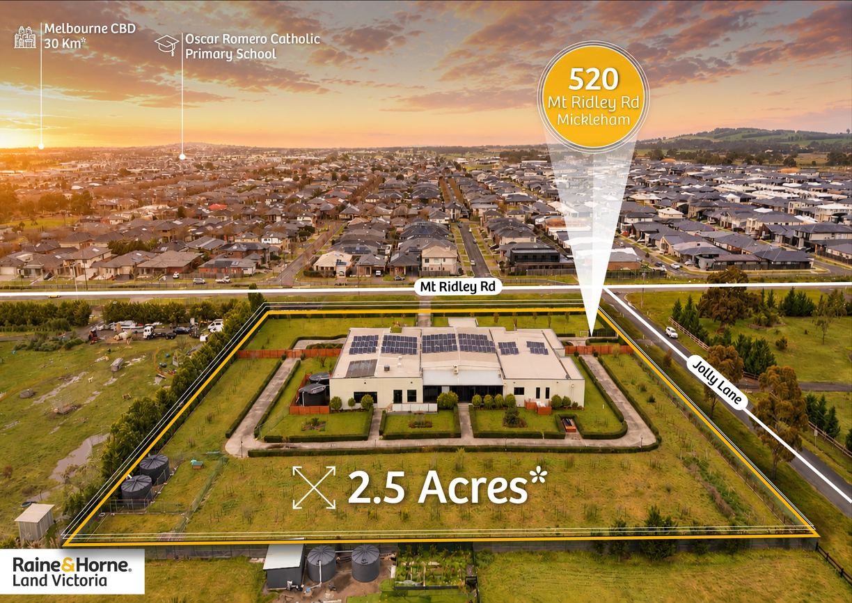 520 Mt Ridley Road — photo from Raine & Horne Land Victoria
